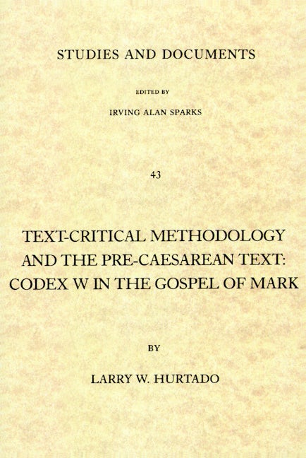 Cover image for Text-Critical Methodology and the Pre-Caesarean Text, isbn: 9780802818720