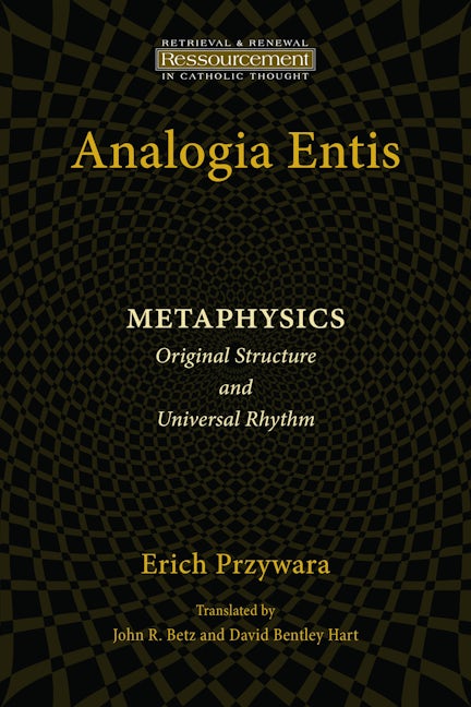Cover image for Analogia Entis: Metaphysics, isbn: 9780802868596