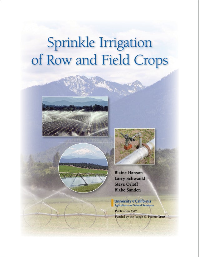 Cover image for Sprinkle Irrigation of Row and Field Crops, isbn: 9781601076991