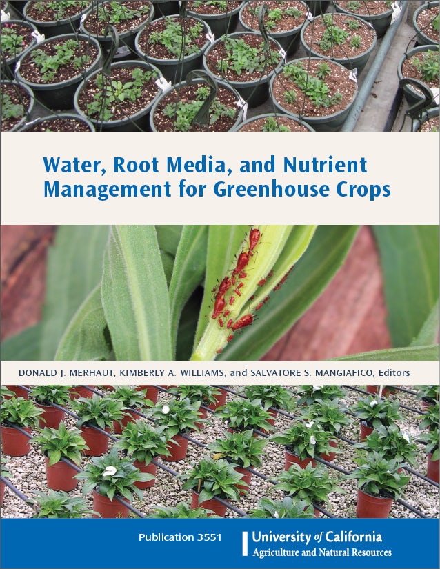 Cover image for Water, Root Media, and Nutrient Management for Greenhouse Crops, isbn: 9781601079831